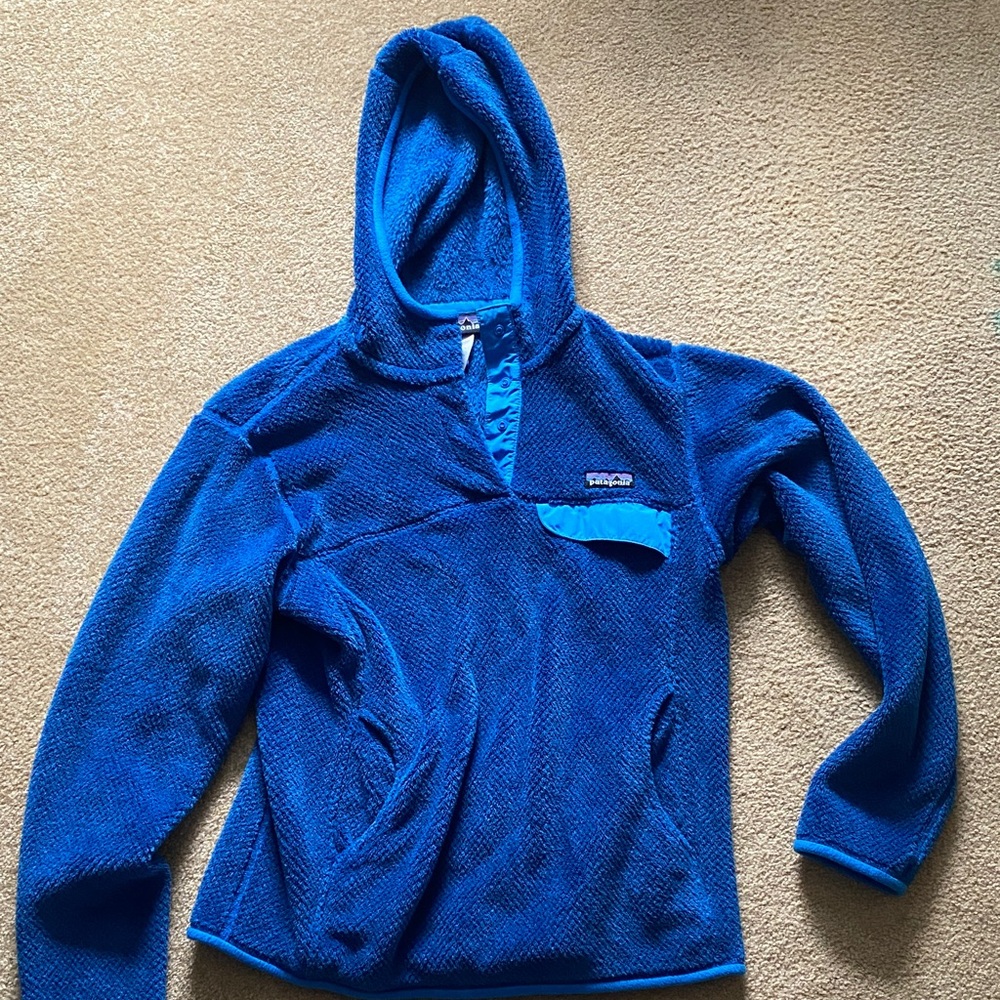 Patagonia Vibrant Blue Pullover Hoodie
